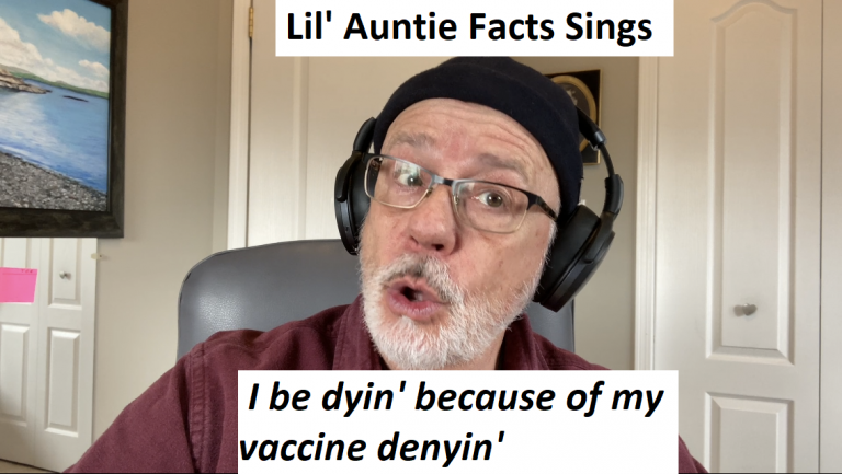Lil’ Auntie Facts Sings “No Mask On My Face”